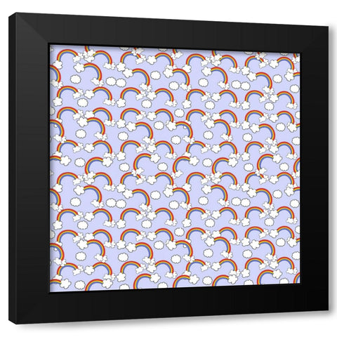 Mini Rainbows Black Modern Wood Framed Art Print by Wade, Valarie