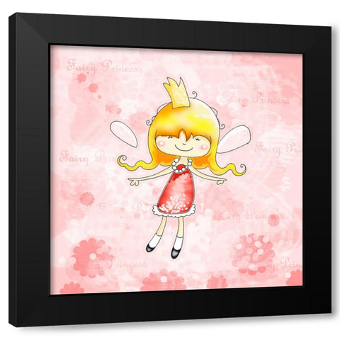 Fairy Princess Black Modern Wood Framed Art Print by Wade, Valarie