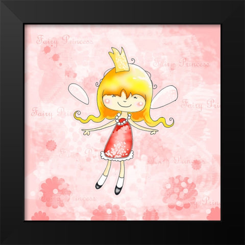 Fairy Princess Black Modern Wood Framed Art Print by Wade, Valarie