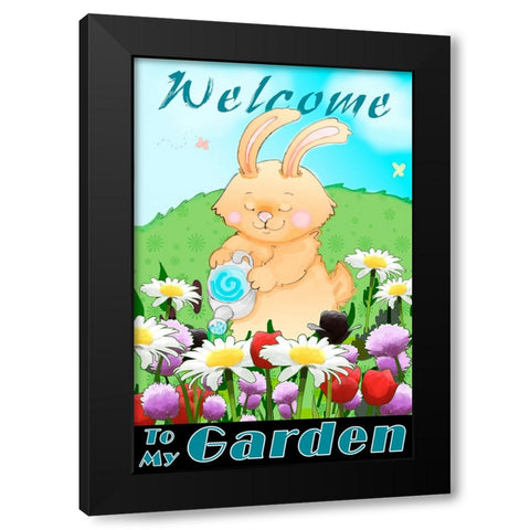 Watering Can Black Modern Wood Framed Art Print by Wade, Valarie