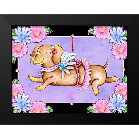 A Lot a Love Black Modern Wood Framed Art Print by Wade, Valarie