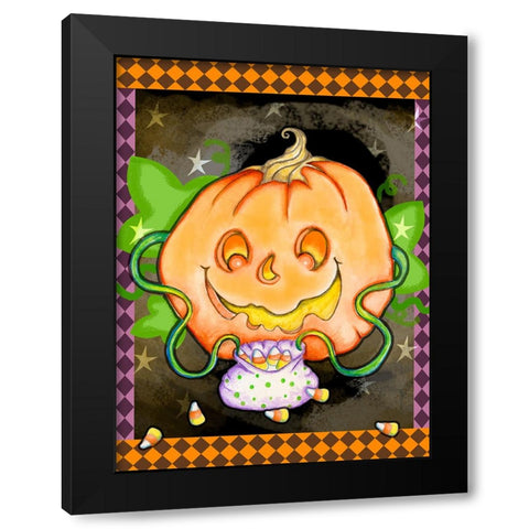 Treats 2 Black Modern Wood Framed Art Print by Wade, Valarie