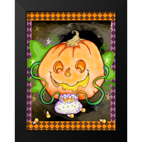 Treats 2 Black Modern Wood Framed Art Print by Wade, Valarie