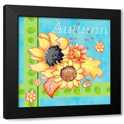 Autumn Black Modern Wood Framed Art Print with Double Matting by Wade, Valarie