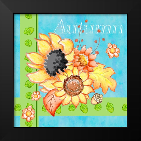 Autumn Black Modern Wood Framed Art Print by Wade, Valarie