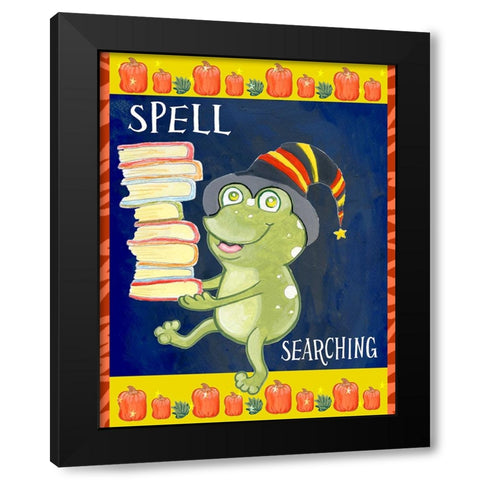 Spell Searching Black Modern Wood Framed Art Print with Double Matting by Wade, Valarie