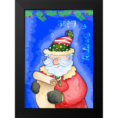 Making A List Black Modern Wood Framed Art Print by Wade, Valarie