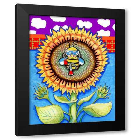 Beeutiful Day Black Modern Wood Framed Art Print by Wade, Valarie