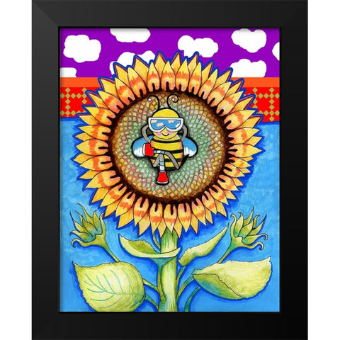 Beeutiful Day Black Modern Wood Framed Art Print by Wade, Valarie