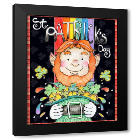 St. Patricks Day Black Modern Wood Framed Art Print with Double Matting by Wade, Valarie