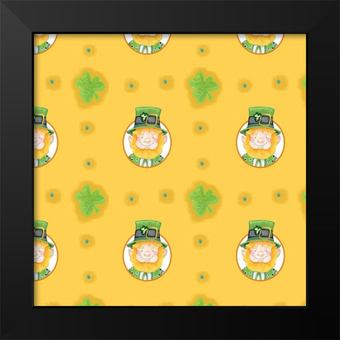 Leprechaun Black Modern Wood Framed Art Print by Wade, Valarie