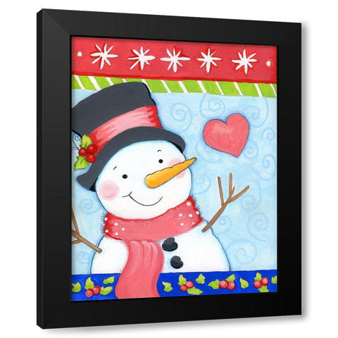 I Love Winter Black Modern Wood Framed Art Print by Wade, Valarie