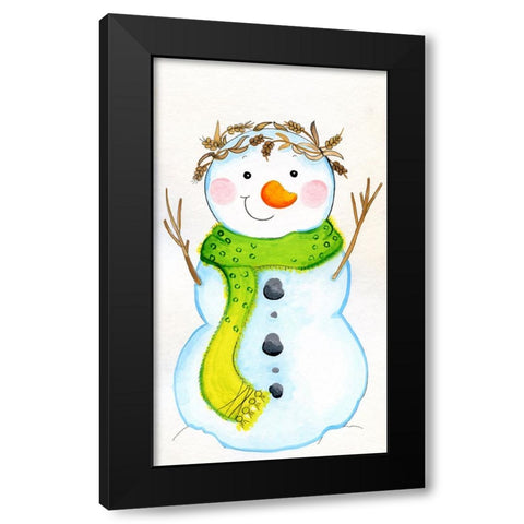 Green Scarf Black Modern Wood Framed Art Print by Wade, Valarie