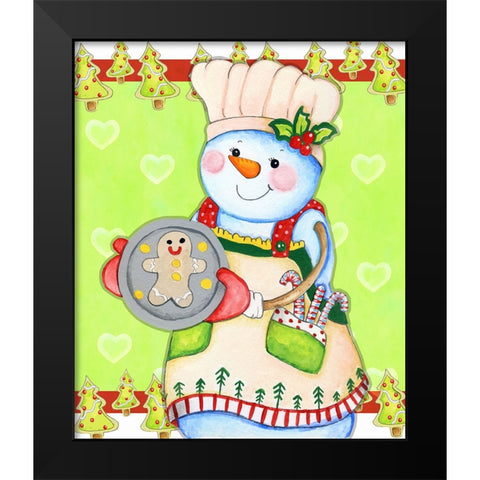 Cookie Lovin Black Modern Wood Framed Art Print by Wade, Valarie