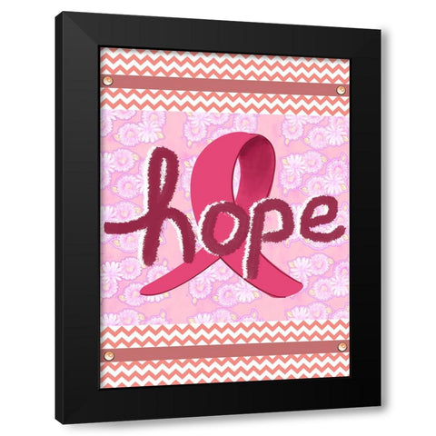 Garden of Hope Black Modern Wood Framed Art Print by Wade, Valarie