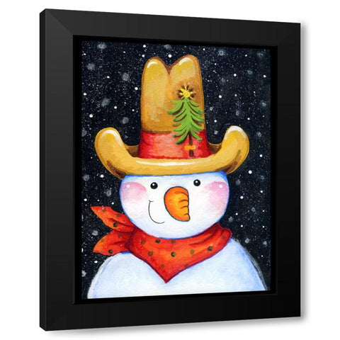 Tall Hat Black Modern Wood Framed Art Print by Wade, Valarie