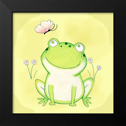 Flutter Friend Black Modern Wood Framed Art Print by Wade, Valarie