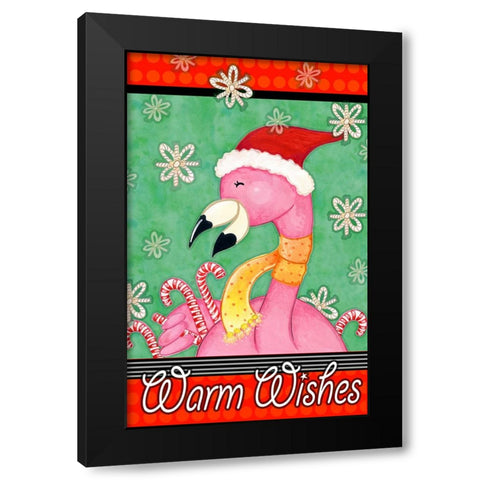 Warm Wishes Black Modern Wood Framed Art Print with Double Matting by Wade, Valarie