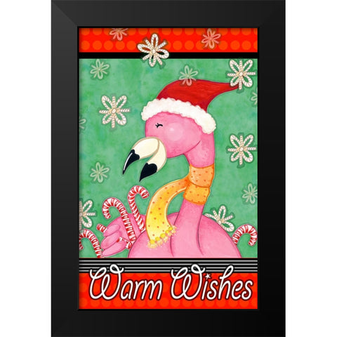 Warm Wishes Black Modern Wood Framed Art Print by Wade, Valarie