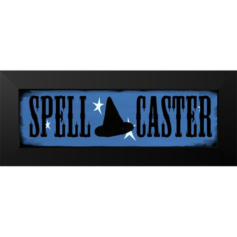 Spell Caster Black Modern Wood Framed Art Print by Wade, Valarie