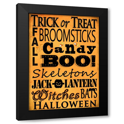 Spirited Sayings Black Modern Wood Framed Art Print by Wade, Valarie