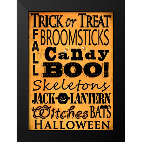 Spirited Sayings Black Modern Wood Framed Art Print by Wade, Valarie