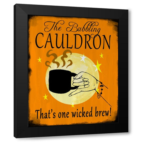 The Bubbling Cauldron Black Modern Wood Framed Art Print with Double Matting by Wade, Valarie
