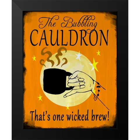 The Bubbling Cauldron Black Modern Wood Framed Art Print by Wade, Valarie