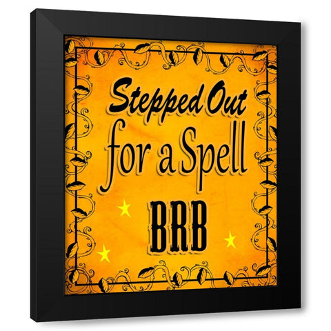 Stepped Out For A Spell Black Modern Wood Framed Art Print with Double Matting by Wade, Valarie