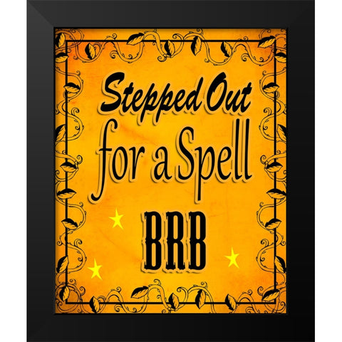 Stepped Out For A Spell Black Modern Wood Framed Art Print by Wade, Valarie