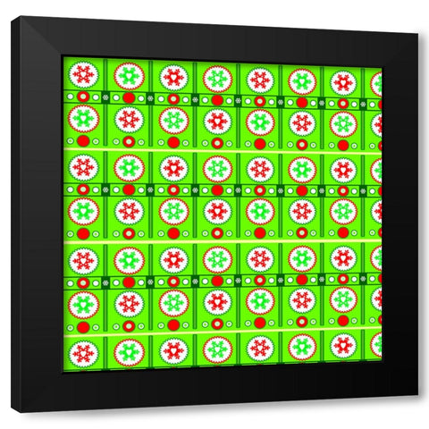 Love snow flakes Black Modern Wood Framed Art Print with Double Matting by Wade, Valarie