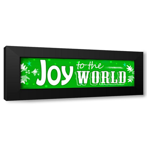 Joy to the world Black Modern Wood Framed Art Print with Double Matting by Wade, Valarie