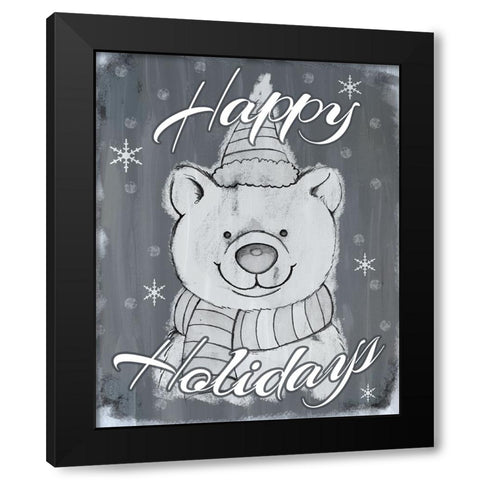 Polar Bear Black Modern Wood Framed Art Print by Wade, Valarie