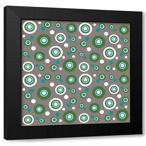 Dots 2 Black Modern Wood Framed Art Print with Double Matting by Wade, Valarie