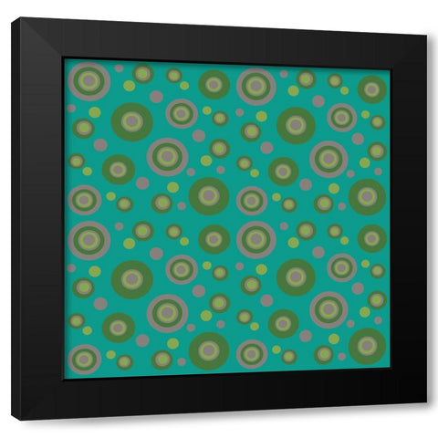 Dots 3 Black Modern Wood Framed Art Print by Wade, Valarie