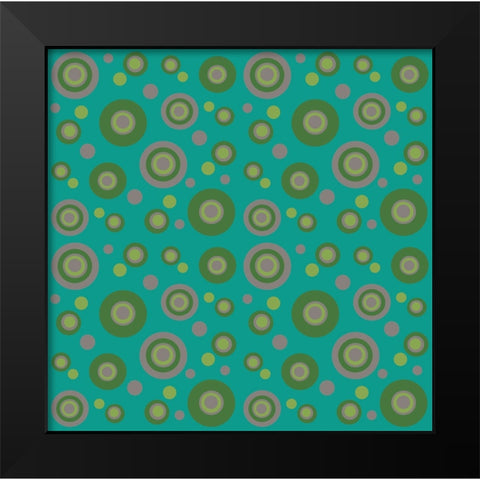 Dots 3 Black Modern Wood Framed Art Print by Wade, Valarie