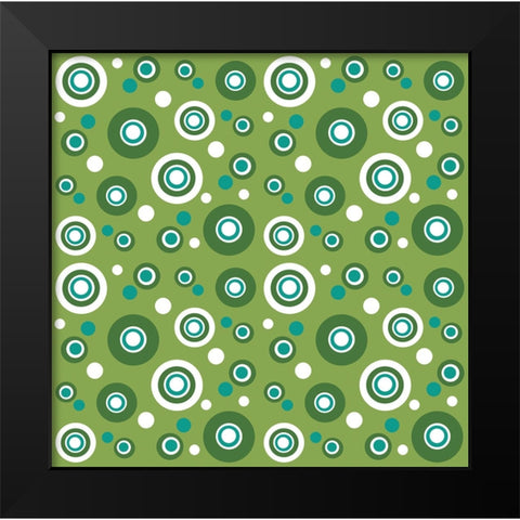 Dots 5 Black Modern Wood Framed Art Print by Wade, Valarie