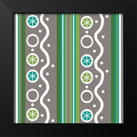 Ice Blue Circles 2 Black Modern Wood Framed Art Print by Wade, Valarie