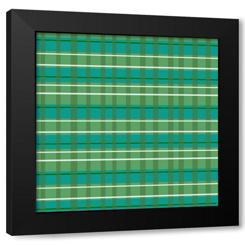 Version 1 Plaid Black Modern Wood Framed Art Print with Double Matting by Wade, Valarie