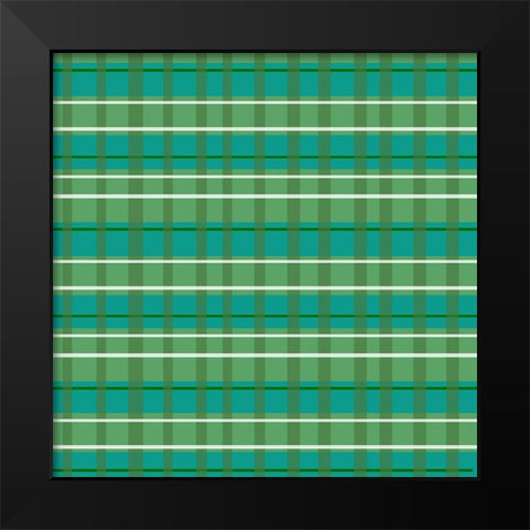 Version 1 Plaid Black Modern Wood Framed Art Print by Wade, Valarie