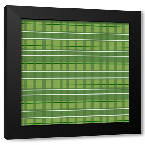 Version 2 Plaid Black Modern Wood Framed Art Print by Wade, Valarie