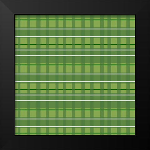Version 2 Plaid Black Modern Wood Framed Art Print by Wade, Valarie