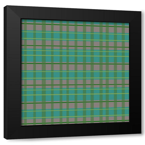 Version 3 Plaid Black Modern Wood Framed Art Print with Double Matting by Wade, Valarie