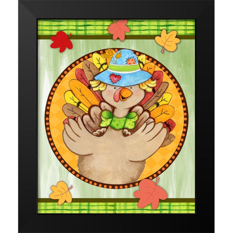 Turkey Scarecrow Black Modern Wood Framed Art Print by Wade, Valarie