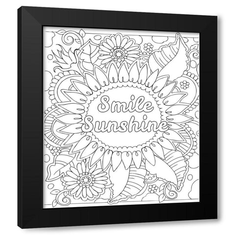 Smile Sunshine Black Modern Wood Framed Art Print with Double Matting by Wade, Valarie