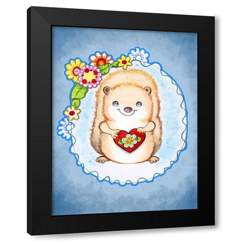 A Heart For You Black Modern Wood Framed Art Print with Double Matting by Wade, Valarie