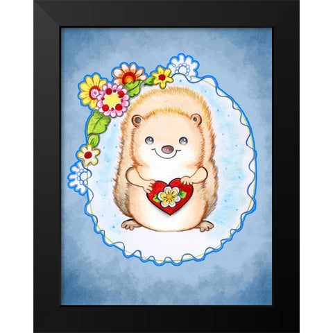 A Heart For You Black Modern Wood Framed Art Print by Wade, Valarie