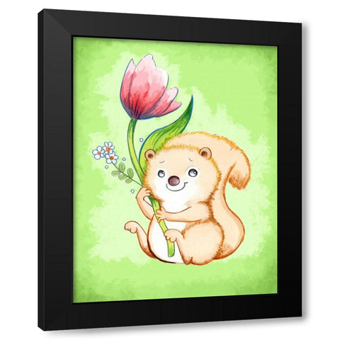 The Gift Black Modern Wood Framed Art Print with Double Matting by Wade, Valarie