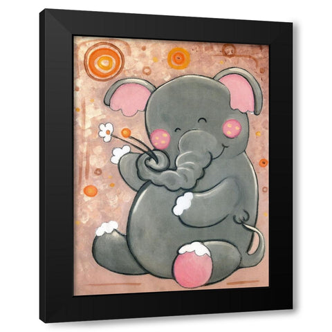 Flowers for Ellie Black Modern Wood Framed Art Print with Double Matting by Wade, Valarie