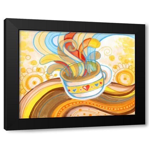 Rainbow Steam Black Modern Wood Framed Art Print by Wade, Valarie
